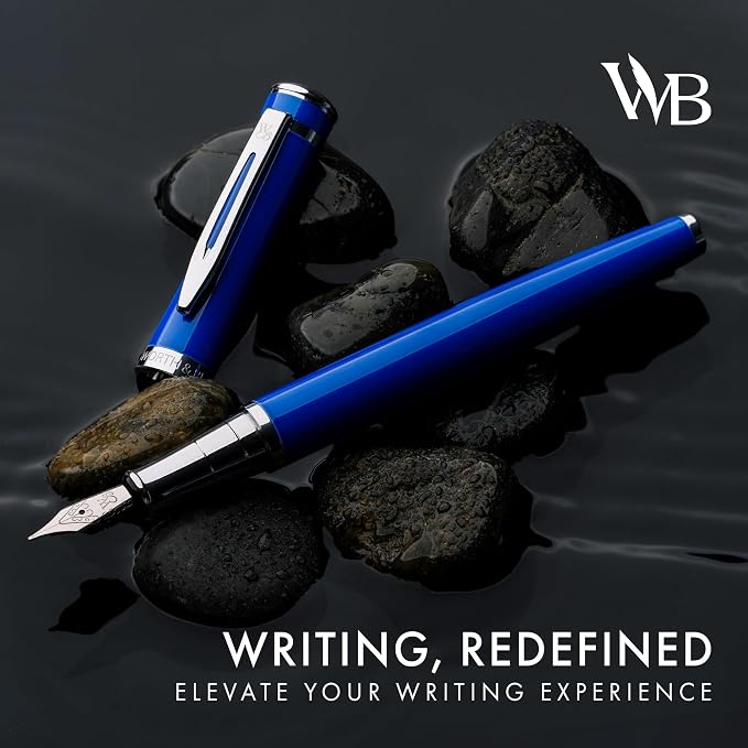 Wordsworth & Black Fountain Pen Set, Medium Nib, Includes 24 Pack Ink Cartridges - Image 2
