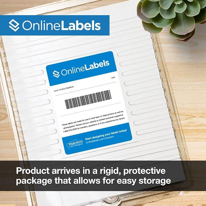OnlineLabels 8.5" x 11" Full Sheet Sticker Paper – Permanent Adhesive - Image 5