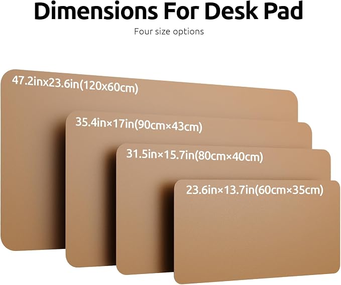 YSAGi Leather Desk Protector, Office Mat, Large Mouse Pad, Non-Slip PU Leather - Image 8