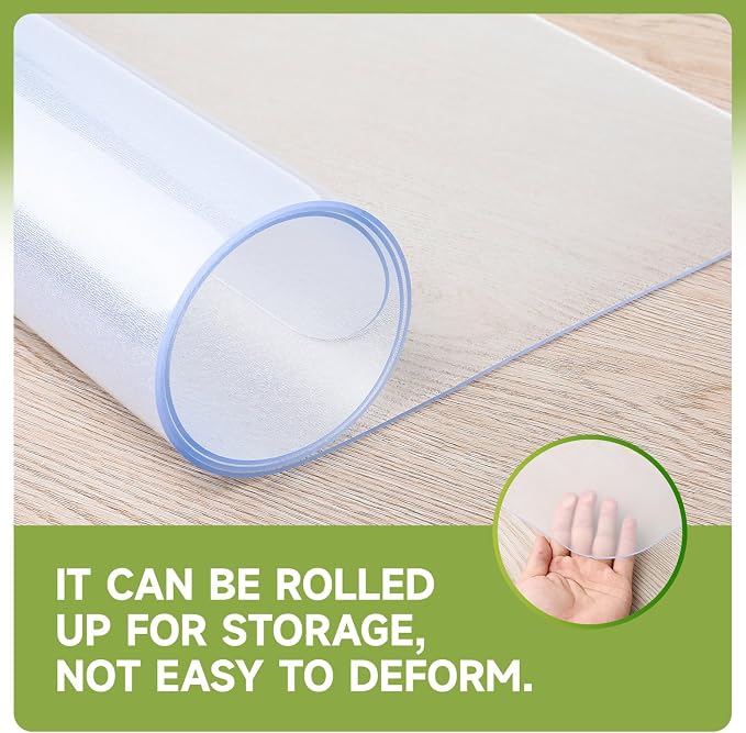SOONAN Office Chair Mat for Hardwood Floor, 0.08" Thickness Heavy Duty - Image 9