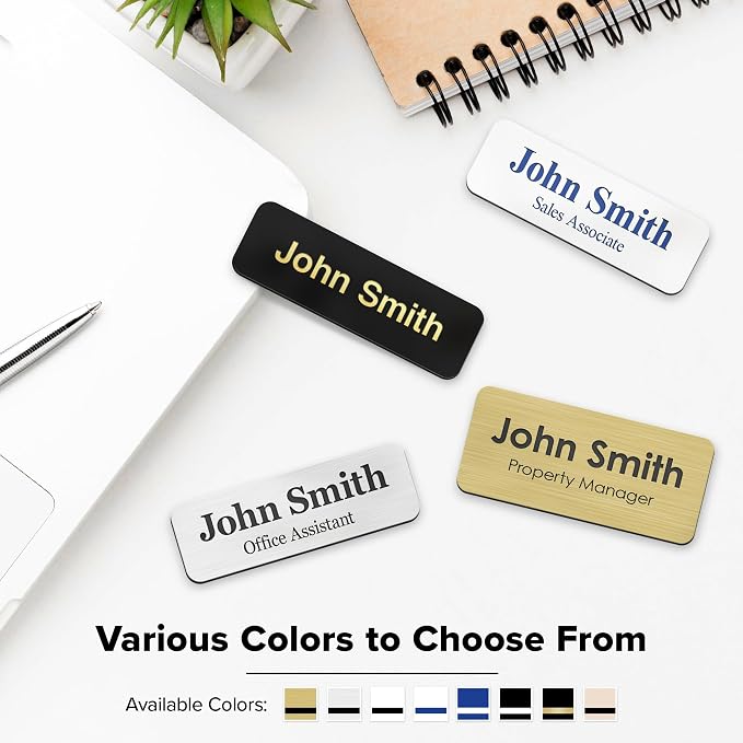 Name Tag, Magnetic White Name Tags, Personalized Name Tags, 1.5x3 Inches - Image 7