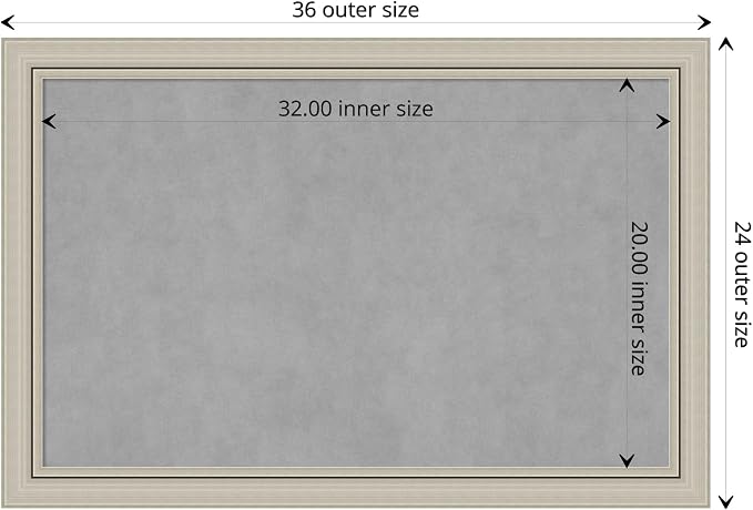Amanti Art Silver Framed Magnetic Board 24x36 Large Vision Board - Image 4