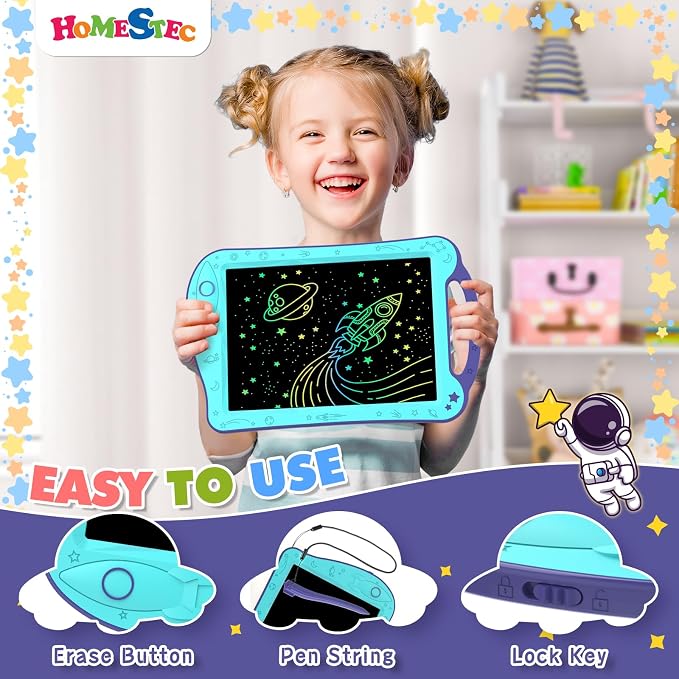 HOMESTEC Astrodraw Drawing Pad, Colorful LCD Writing Tablet - Image 2