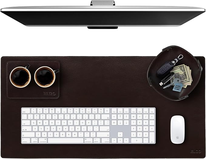 Elizo Leather Desk Mat Desk Pad Blotter Set by Elizo