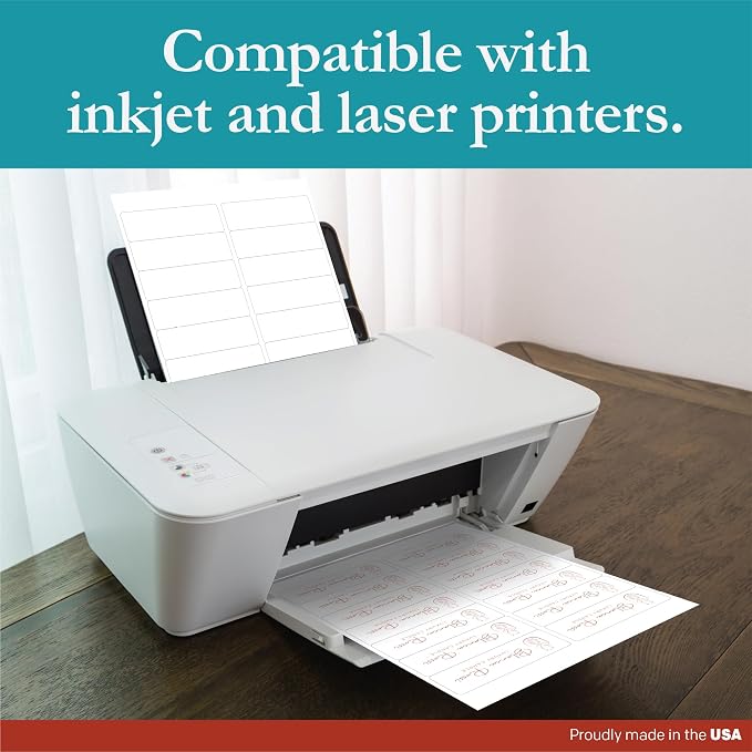 Premium Label Supply White Sticker Mailing Labels – 4" x 1.33" – Laser/Inkjet - Image 5