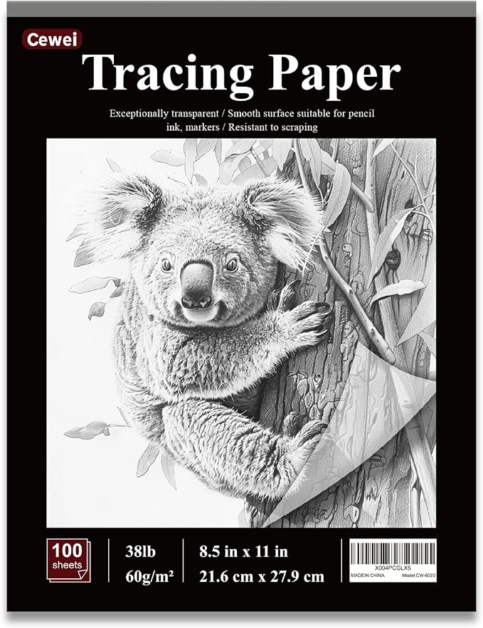Tracing Paper for Drawing, 8.5”x11 Trace Paper, 100 Sheets Translucent Vellum by Unknown