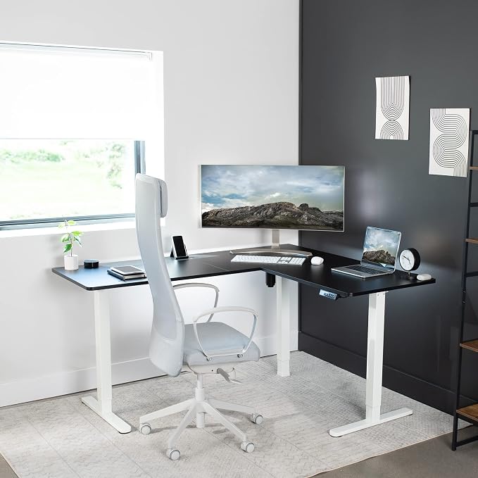 VIVO Electric Corner 63 x 55 inch L-Shaped Standing Desk, Memory Height - Image 7