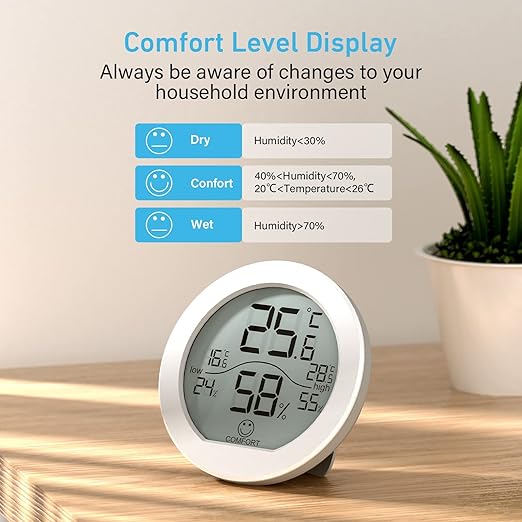 Digital Hygrometer 3 Pack Room Thermometer and Humidity Gauge LCD Hygrometer - Image 3