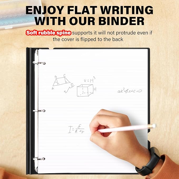 MAKHISTORY 1 Inch Telescoping 3 Ring Binder-12PCS, Flexible Binder - Image 4