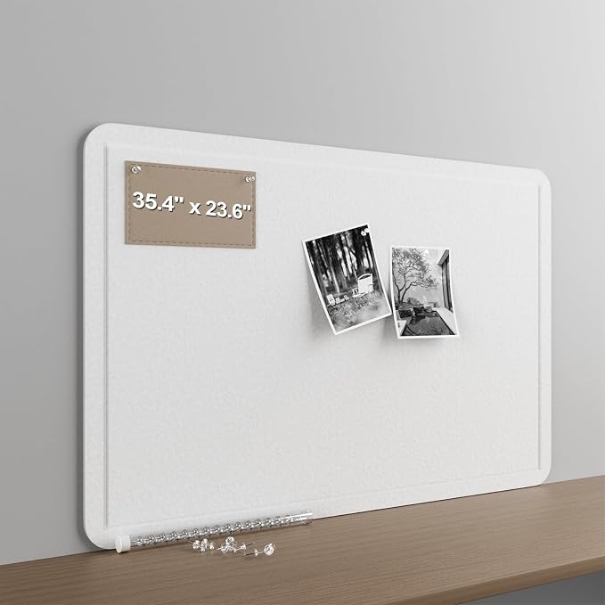 Large Felt Bulletin Board for Wall, Soft Felt Cork Board for Office, Home by CreateYourIdealSpace