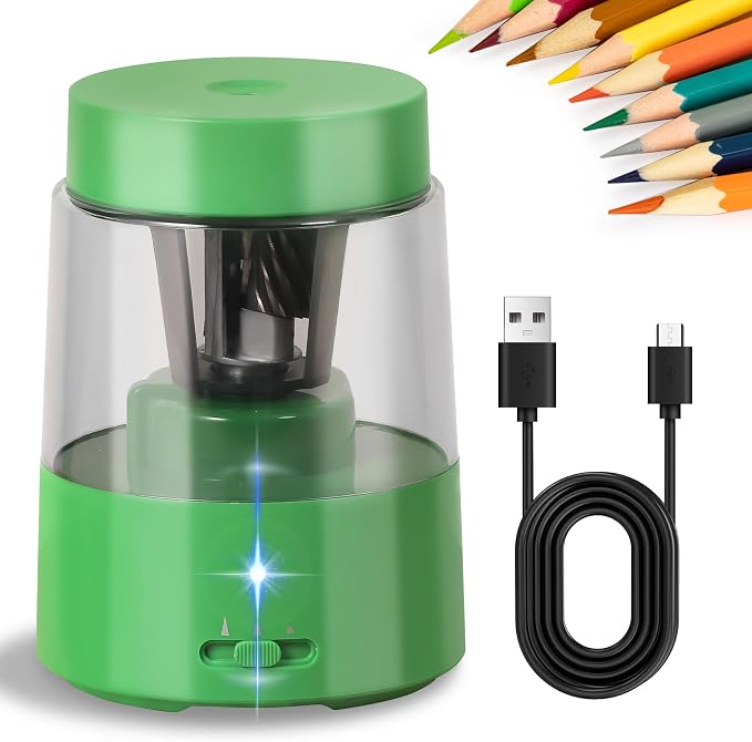 ZMOL Electric Rechargeable Pencil Sharpener, Automatic Pencil Sharpeners Kids by ZMOL