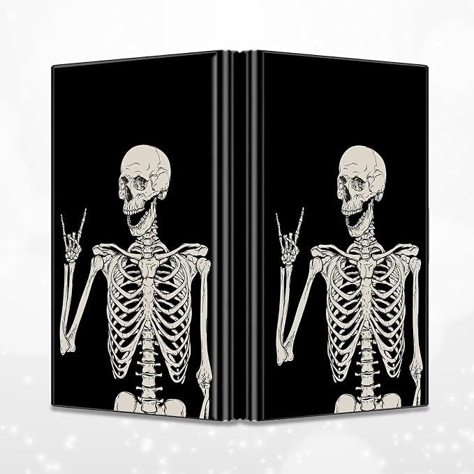 BWEGRHE Slim Credit Card Holder, Skull Skeleton RFID Blocking Metal Wallet - Image 4