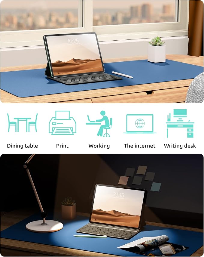 YSAGi Leather Desk Protector, Office Mat, Large Mouse Pad, Non-Slip PU Leather - Image 6