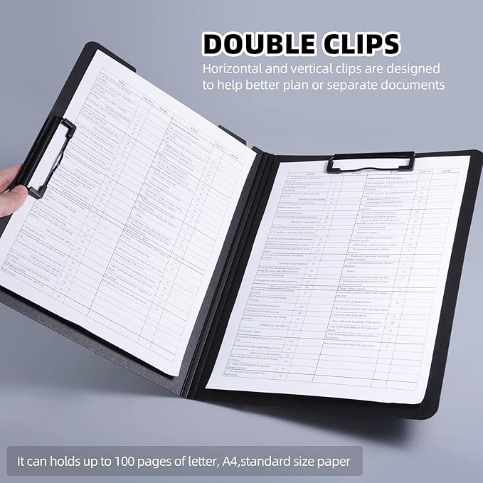FRETONBA Clipboard Folder, 5 Pack A4 Foldable Clipboard - Image 3