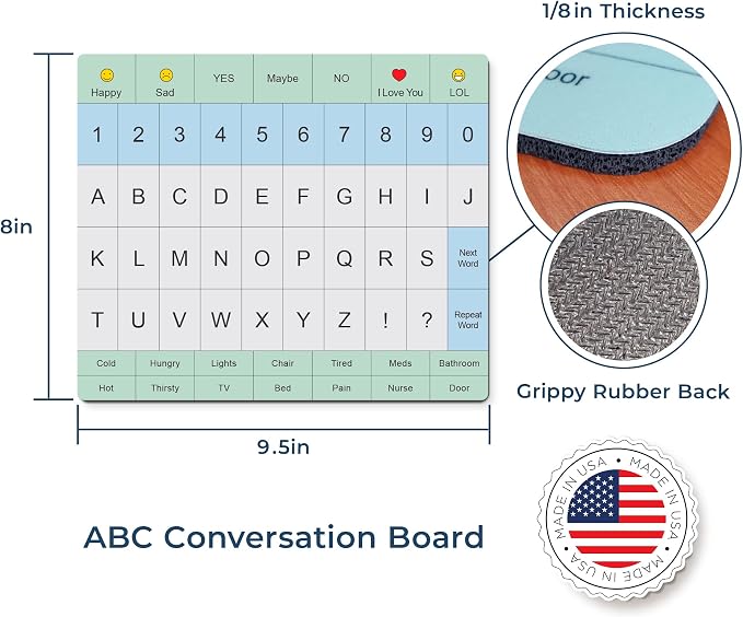 Communication Board For Adults- Non-Slip, Portable Letter Chart for Non-Verbal - Image 2