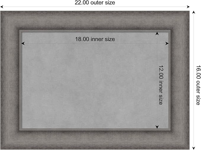 Amanti Art Grey Framed Magnetic Board 16x22 Small Vision Board - Image 3