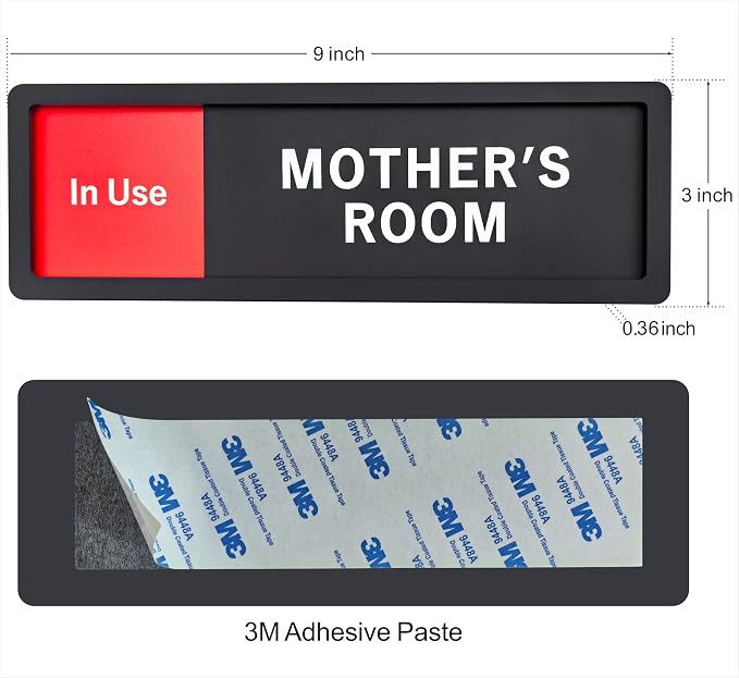 Mother's Room Sign – Privacy In Use / Available Slide Switch Sign, Premium - Image 2