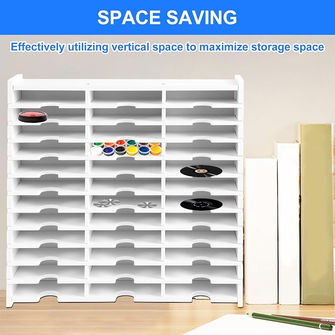 Abizarch 36 Slots Ink Pad Printing Storage Box, Large Capacity Ink Pad Holder - Image 5