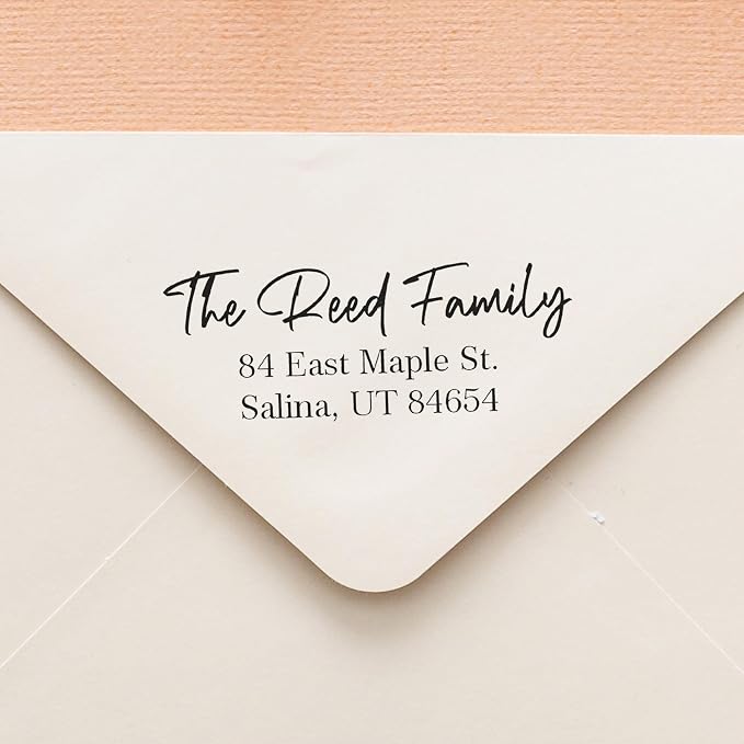 Address Stamp - Custom Stamps for Mailing I Create Personalized Name and Return by ThePlaidBarn