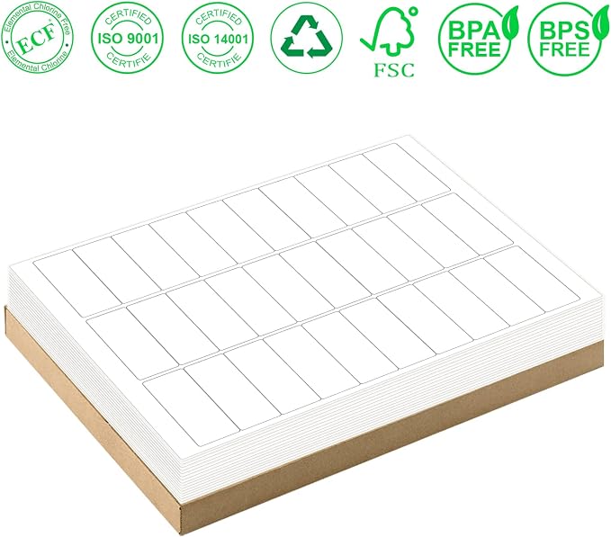 1" x 2-5/8" Address Labels 900 Labels Sticker Paper - Image 7