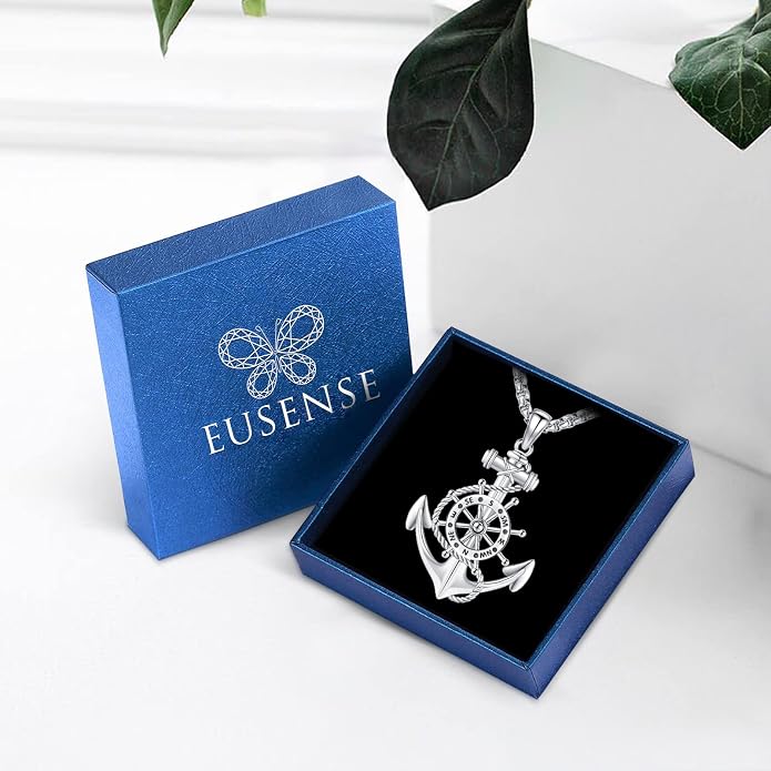 Compass Necklace for Women Men 925 Sterling Silver Pendant Urn Necklaces for - Image 6