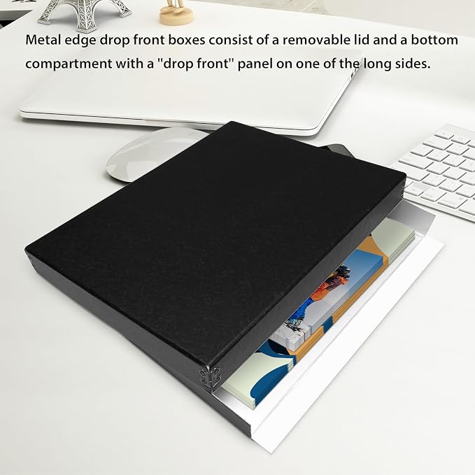Lineco Museum Archival Storage Box, 11.75x17.75x1.5 in. Drop Front Design. - Image 4