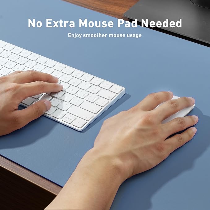 Aothia Leather Desk Pad Protector, Office Mat, Large Mouse Pad, Non-Slip PU - Image 3