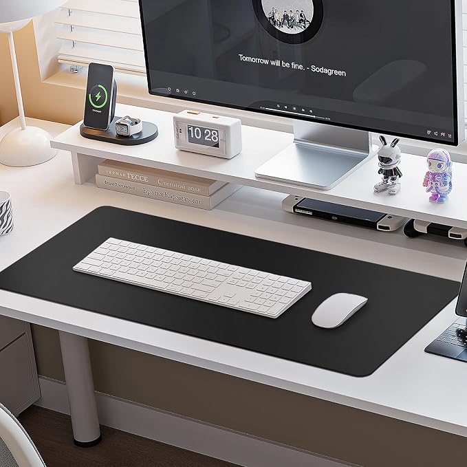 ‎Boutilon Leather Desk Pad Protector, Non-Slip Mouse Pad, Laptop Desk Pad - Image 6