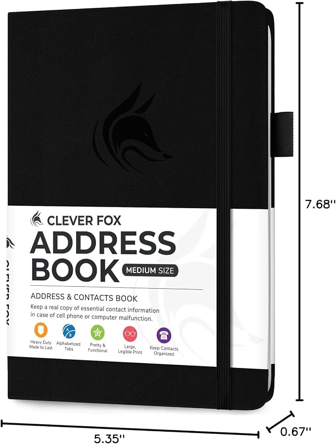 Clever Fox Address Book with alphabetic tabs - Image 7