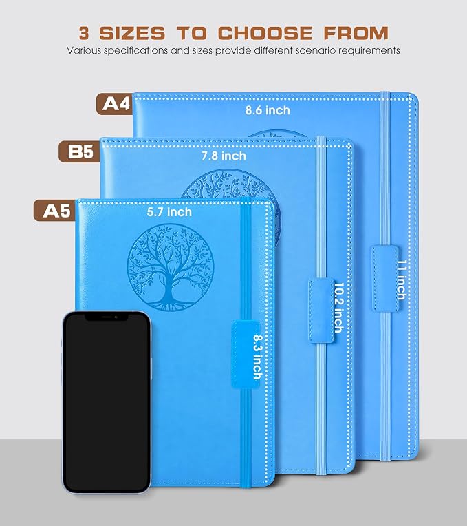 Biuwory Lined Journal Notebook for Women Men, 256 Pages A4 Large Hardcover - Image 2