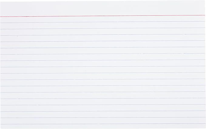 Amazon Basics Ruled Lined Index Note Cards, 5 Pack of 100, 5 in x 8 in - Image 3