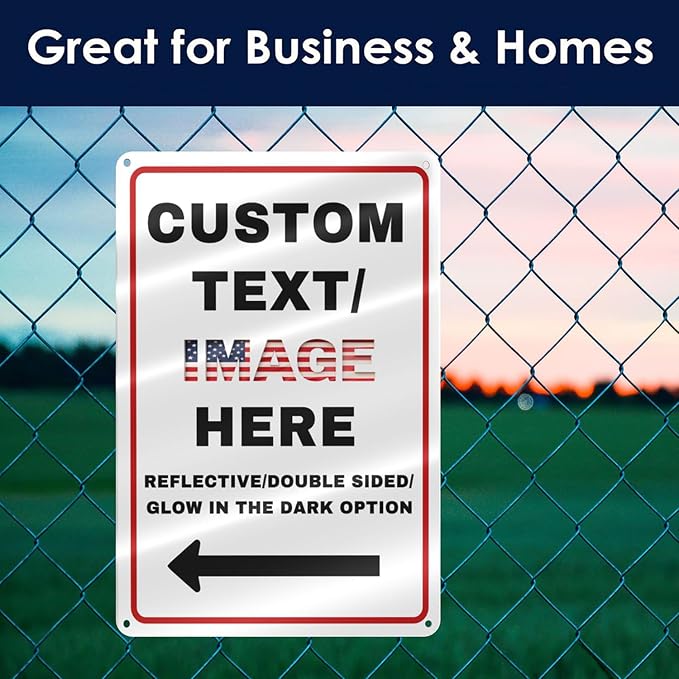 Custom Sign Large, Left or Right Arrow, Glow in the Dark/Reflective Option - Image 5