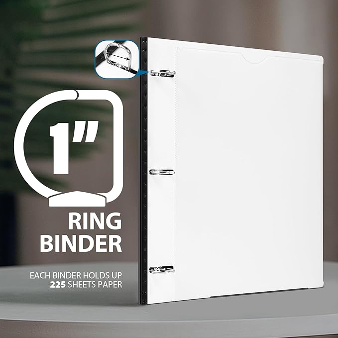 WOT I 1 Inch Telescoping 3 Ring Binder 4 Pack, Expandable Flexible Binder - Image 5