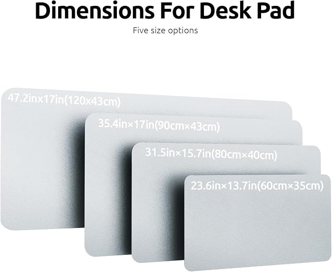 YSAGi Leather Desk Pad Protector, Office Desk Mat, Large Mouse Pad, Non-Slip PU - Image 4