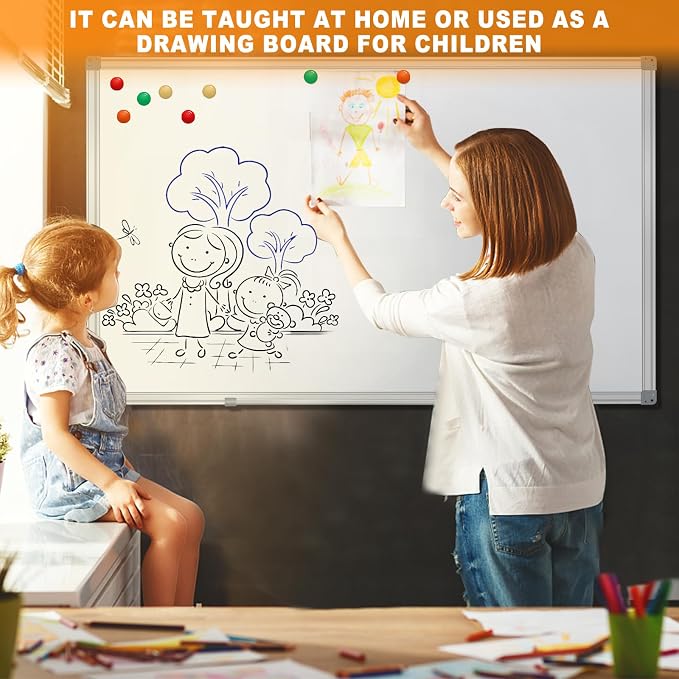 H-Qprobd Dry Erase Board for Wall 72"x40" Aluminum Presentation Magnetic - Image 7
