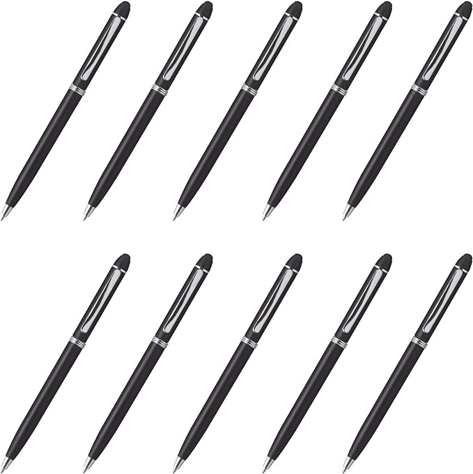 DISCOUNT PROMOS Twist Action Plastic Stylus Pens, Bulk Pack by DISCOUNTPROMOS