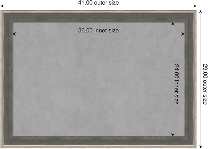 Amanti Art Grey Framed Magnetic Board 29x41 Large Vision Board - Image 2