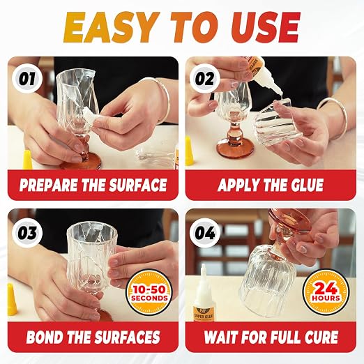 Super Glue Thick CA Glue Clear 60 Gram, Heavy Duty Superglue Instant - Image 7