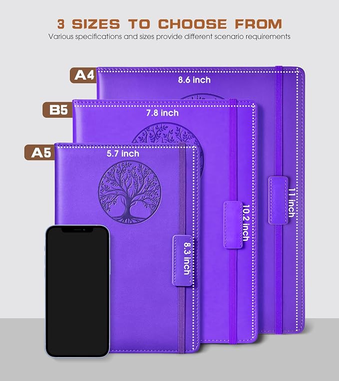 Biuwory Lined Journal Notebook for Women Men, 256 Pages B5 Large Hardcover - Image 2