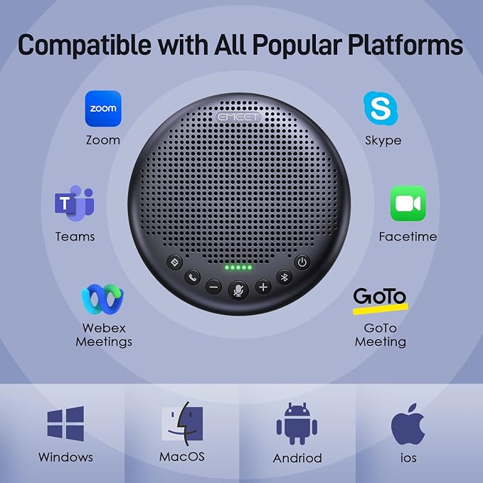 EMEET Conference Speaker and Microphone w/8+1 Mics, 360° Voice Pickup, Noise - Image 8