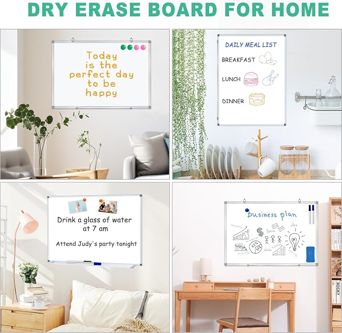 H-Qprobd 3' x 2' Whiteboard Dry Erase White Board - Image 4
