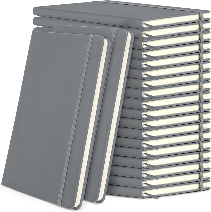 Honoson 20 Pack Lined Journal Notebooks A5 Hardcover Executive Notebook 5.5" x by Honoson