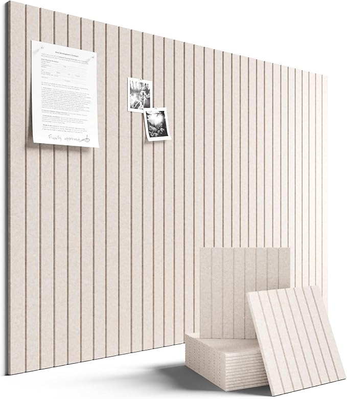 Fluxynara Large Felt Bulletin Board 48" x 36" Cork Board Alternative-12 Pack by FLUXYNARA