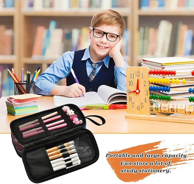 BOENLE Soccer Football Ball Pencil Case Box Boys Girls Large Pencil Pouch - Image 7