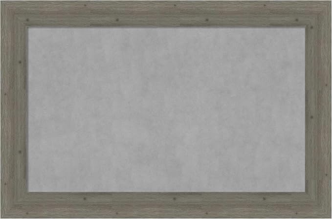 Amanti Art Grey Framed Magnetic Board 31x47 Large Vision Board by AmantiArt