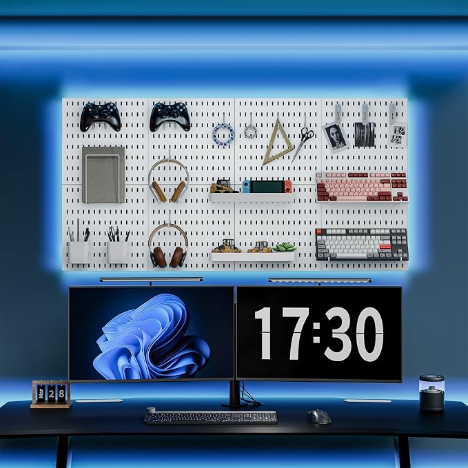 MULSAME Pegboard Combination Kit, 25.2" x 50.4" Wall Mounted Storage Set - Image 2