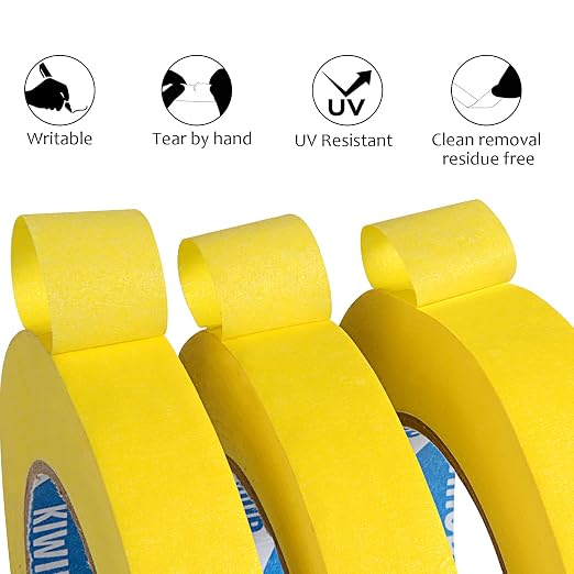 KIWIHUB Yellow Painters Tape, DIY Crafting, Decoration and School Projects - Image 2