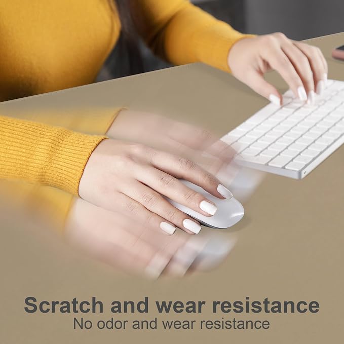 DAWNTREES Desk Mat Protector, PU Leather Desk Pad, Non Slip, Large Mouse Pad - Image 5