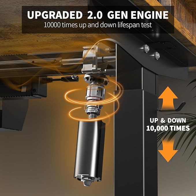 ExaDesk 55 * 30 Inches Electric Standing Widened Desk Adjustable Height - Image 6
