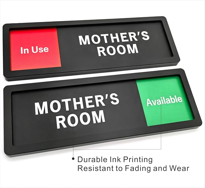Mother's Room Sign – Privacy In Use / Available Slide Switch Sign, Premium - Image 3